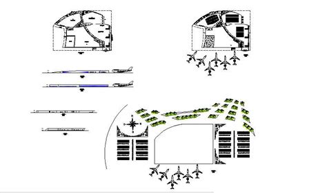 Airport Elevation Section Plan And Auto Cad Details Dwg File Cadbull