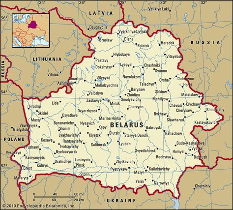 Map Of Belarus And Geographical Facts Where Belarus Is On The World
