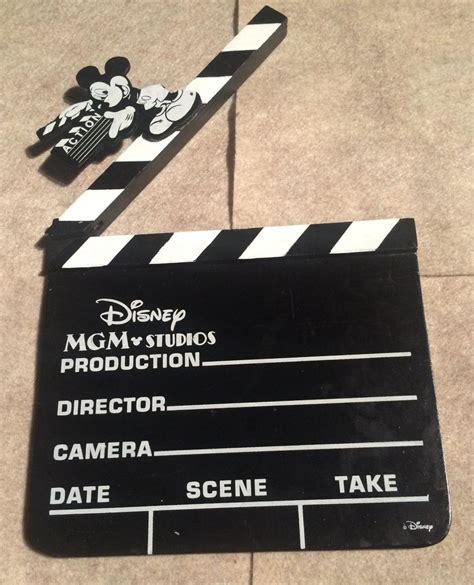 Mickey Mouse Clapboard Mgm Studios Film Director Movie Clap Board
