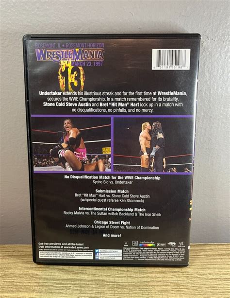 Wwe Wwf Wrestlemania Xiii Dvd Undertaker Stone Cold Steve Austin