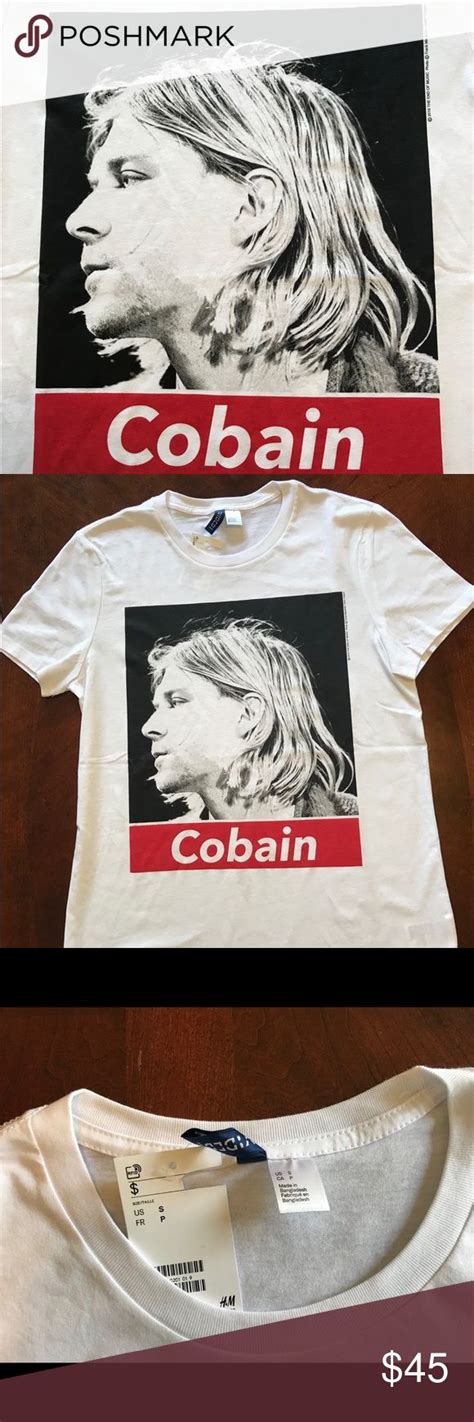 Kurt Cobain T Shirts New With Tag S M L Xl Knitted Tshirt Graphic