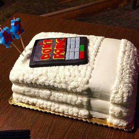 Maybe you would like to learn more about one of these? Hitchiker's Guide cake | Galaxy cake, 42nd birthday, Perfect cake