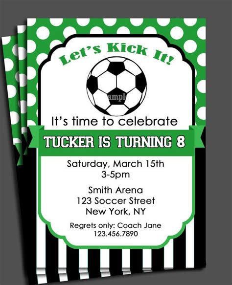 Free Soccer Party Invitation Soccer Birthday Invitation Soccer