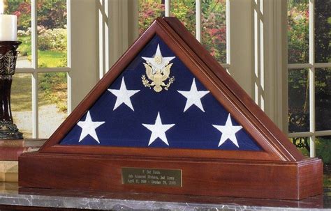Solid wood construction, fits any of our flag display cases. American Flag Case Pedestal For 5 x 9.5 Flag - Burial Flag ...