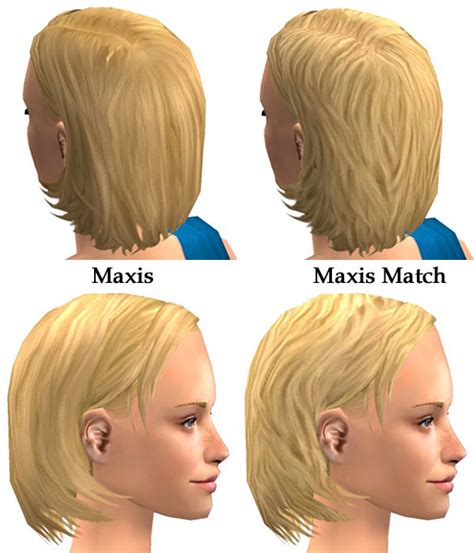 Mod The Sims Maxis Match Hair 02 For All Ages Color Binned