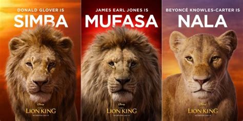 Disney Reveals Character Posters Of The Lion King Cast