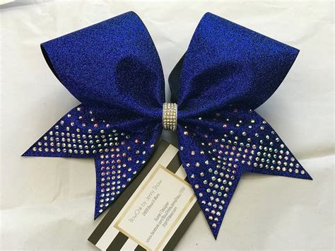 Glitter Cheer Bow With Tail Design Etsy Glitter Cheer Bow Cheer Bows Sparkly Cheer Bows