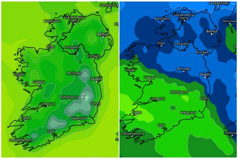 Irish Weather Forecast Met Eireann Say Heavy Rain En Route Tonight As