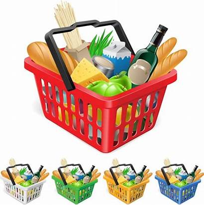 Basket Shopping Groceries Vectors Vector Eps Starting