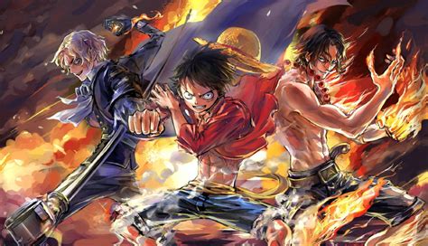 1336x768 Luffy Ace And Sabo One Piece Team Hd Laptop Wallpaper Hd