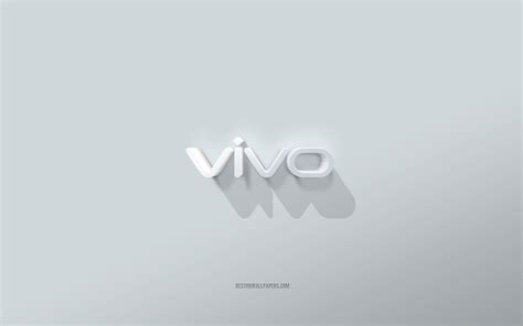 Download Wallpapers Vivo Logo White Background Vivo 3d Logo 3d Art