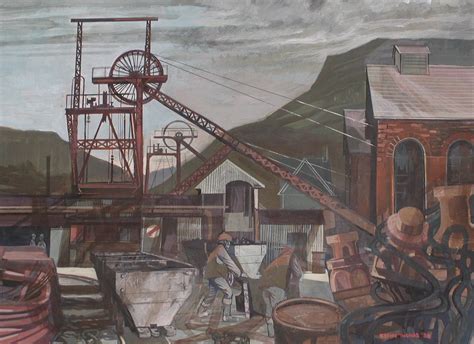 Elwyn Thomas Welsh Artist Lewis Merthyr Colliery Trehafod