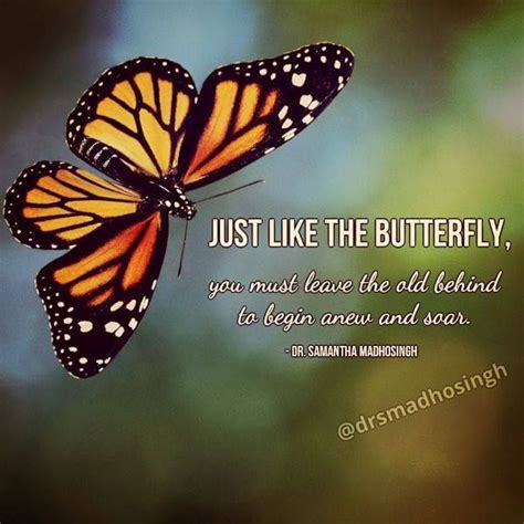 Just Like The Butterfly You Must Leave The Old Behind To Begin Anew And Soar Dr Samantha