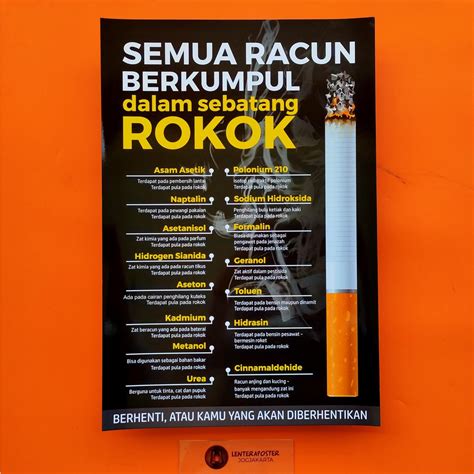 Jual Poster Edukasi Poster Rokok Semua Racun Berkumpul Dalam