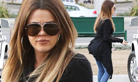 Khloe Kardashian Shows Off Her Famous Derriere In Skintight Denim As