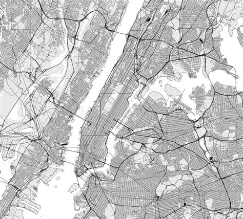 Map Of The New York City Ny Usa Stock Illustration Illustration Of