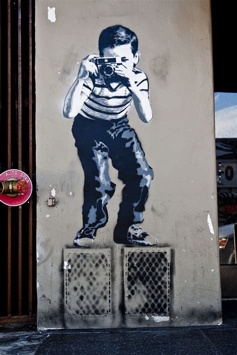 Mr Brainwash Paints Banksy Oscar Stencil In La Ba Street Art