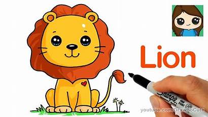 Lion Easy Cartoon Lions Sketch Clipart Draw