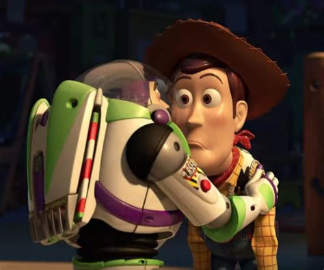 Buzz Kisses Woody Woody Toy Story Toy Story Movie Toy Story Birthday