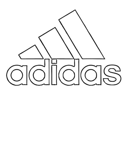 Libro para colorear del logotipo de Adidas para imprimir y en línea