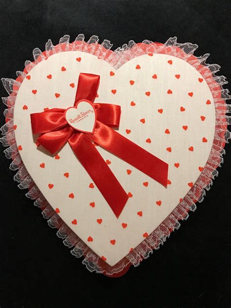 Valentines Day Heart Box Valentine Heart Russell Stover Heart Candy
