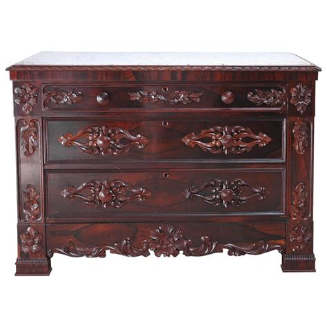 19th Century Post Civil War American Rosewood Chest Of Drawers W