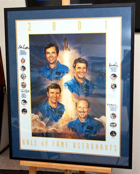 2001 Hall Of Fame Astronauts Signed By Bob Crippen Joe Engle Richard