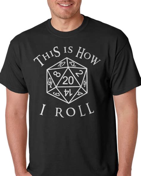 20 Sided Dice T Shirt Dungeons And Dragons Tee Rpg Wizard Computer Geek