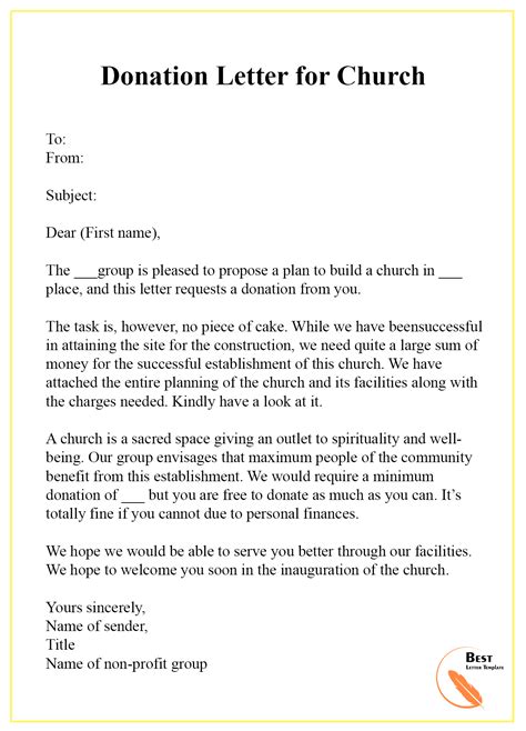 We provide a sample church letterhead that provides recommendations for persons who need to create characters upon behalf of my personal customers. Sample Donation Request Letter For Non Profit For Your ...