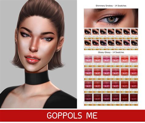 Gpme Gold Shimmery Smokey Gpme Gold Glossy Glossy Sims 4 Sims 4 Cc