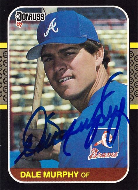 I've always wondered if the reverse negative variation of the dale murphy card was intentional. Dale Murphy Signed 1986 Donruss #78 Atlanta Braves Baseball Card - Radtke Sports