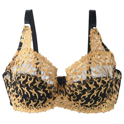 Women Sexy Lace Push Up Bras Wirefree Floral Printed Plus Size