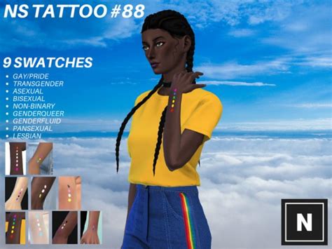 The Sims 4 Black Work Tattoo 01 By Quirkykyimu Sims 4 Tattoos Sims 4