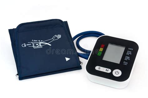White Color Digital Blood Pressure Monitor With Blank Screen Isolated