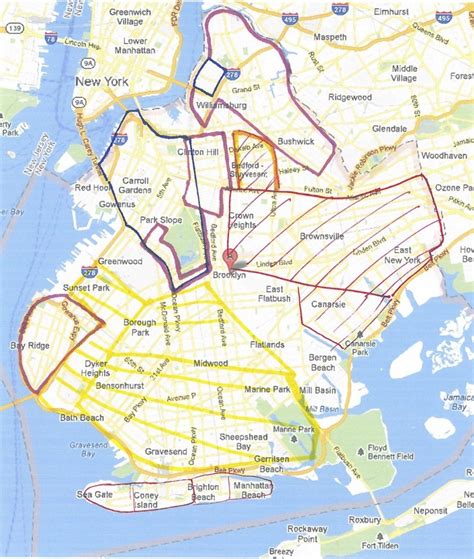 Map Of Nyc Bus Stations And Lines Printable Map Of Brooklyn Ny