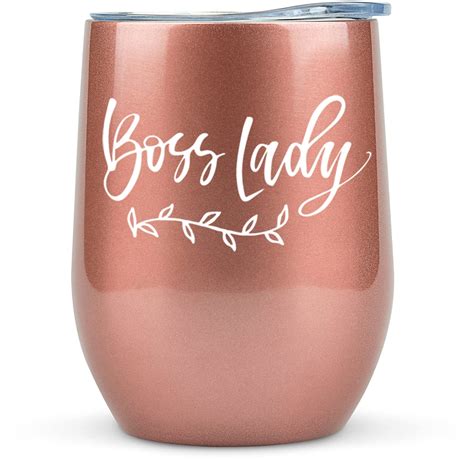 buy boss lady ts large 15oz stemless wine glass t idea for girl boss boss babe women
