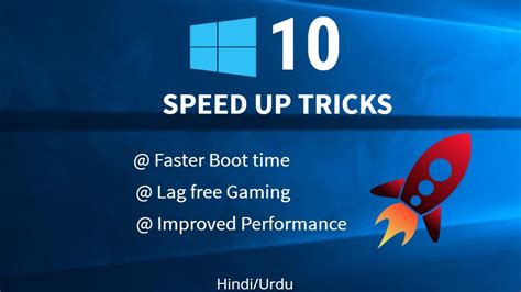 How To Speed Up Windows 10 Performance Best Settings Youtube