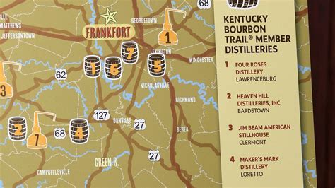 31 Kentucky Bourbon Distilleries Map Maps Database Source