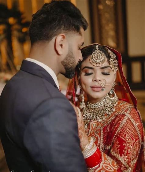 Look At The Pose In Punjabi Singer Jasmine Akhtar Bridal Look Husband