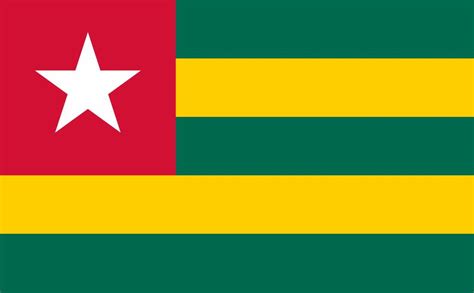 Drapeau De Togo à Colorier Country Flags