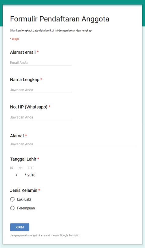 Cara Membuat Formulir Online Dengan Google Forms Dhika Dwi Pradya