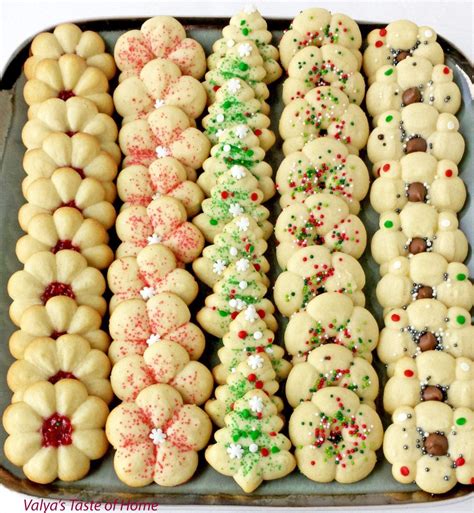 Christmas Spritz Cookies Cookie Press Recipes Holiday Cookie Recipes
