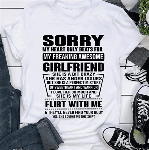 sorry my heart only beats for my freaking awesome girlfriend t shirt buy t shirt designs