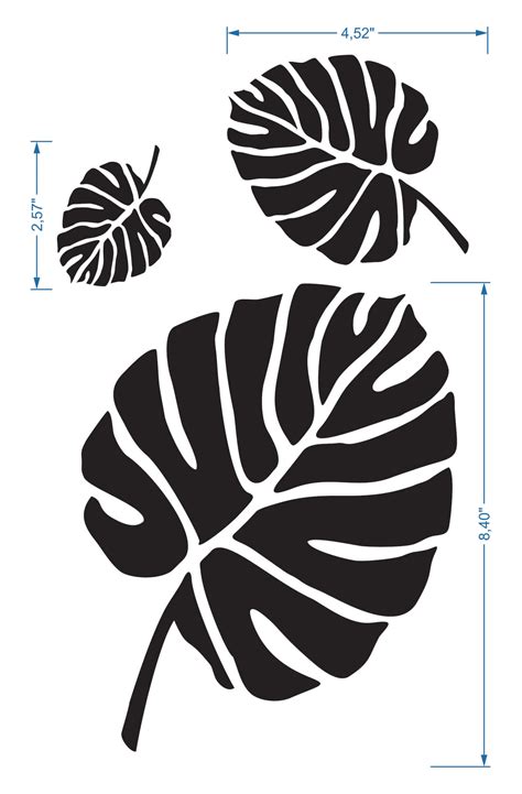 Monstera Leaves Stencil Reusable Diy Craft Mylar Big Size Etsy