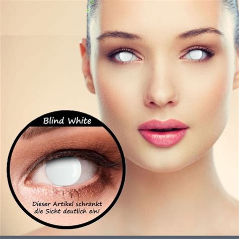 Blind White Halloween Contacts In Stock Coloredcontacts