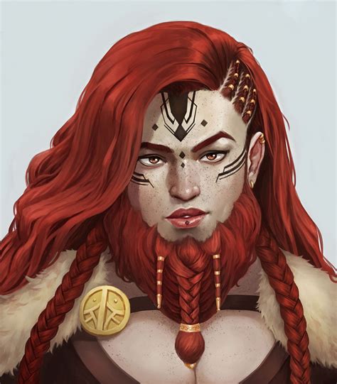 I Forge Meanings Female Dwarf Fantasy Dwarf Character Portraits