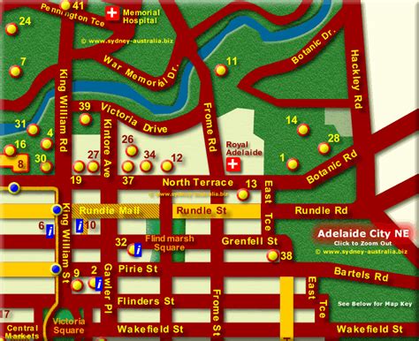 Adelaide City Map Places To Visit