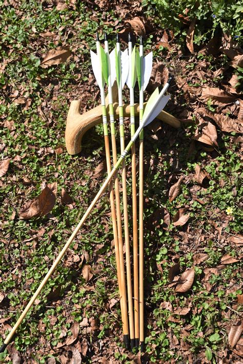 Archery Arrows Port Orford Cedar Arrows Bright Lime Green Etsy