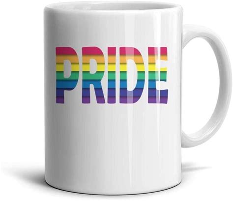 Fsvda Coffee Mug 11oz Gay Flag Pride Flag Love Handle Drinks Cup Home And Kitchen
