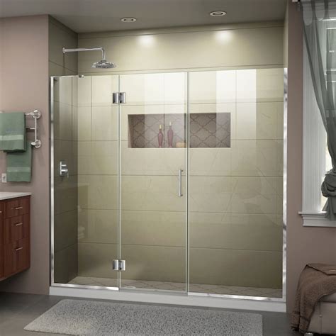 Dreamline Unidoor X Chrome 72 In To 72 12 In X 72 In Frameless Hinged